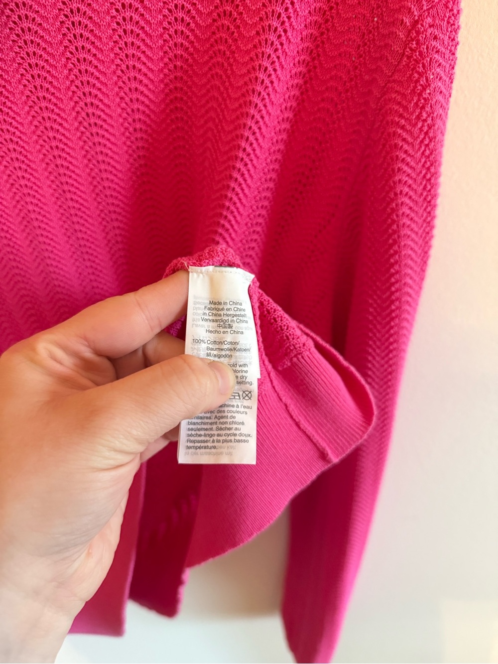 J. CREW • Hot Pink Pointelle Sweater XXL NWT Ruffle Mock Neck Sweater Preppy - Picture 8 of 8
